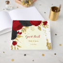 Search for red and black wedding guest books Burgundy