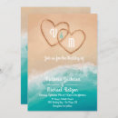 Search for hearts in the sand invitations Initials