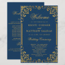 Search for navy and gold wedding programs Simple