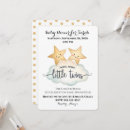 Search for twin stars baby shower invitations Gold