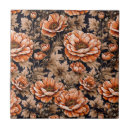 Search for orange brown flower tiles Leaves