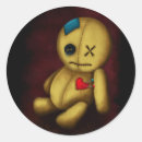 Search for voodoo round stickers Doll