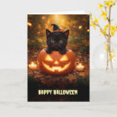 Search for kitten halloween cards Black cat