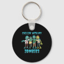 Search for zombie girl key rings Halloween