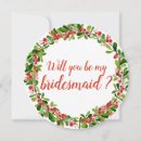 Search for christmas wedding bridesmaid cards Whimsical