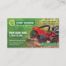 Search for stump grinding business cards Land clearing