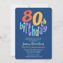 Search for mens 80th birthday invitations Blue