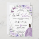 Search for purple and silver sweet 16 invitations Teen girl