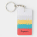 Search for and green stripe key rings Geometric pattern