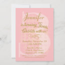 Search for girls 3rd birthday invitations Pink gold