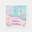 Search for mermaid napkins Under the sea birthday