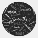 Search for two names stickers Black