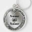 Search for 25th silver key rings Heart