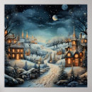 Search for christmas village posters Illustration