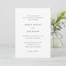 Search for black white simple wedding invitations Traditional