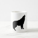 Search for wolf silhouette mugs Howling