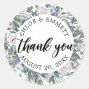 Search for purple and blue wedding stickers Thank you