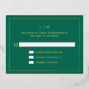 Search for emerald green and gold wedding rsvp cards Classic