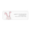 Search for bunny rabbit return address labels Girl baby shower