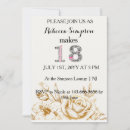 Search for unique 18th birthday invitations Gold