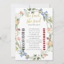 Search for game bridal shower invitations He said she said