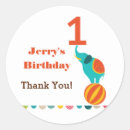 Search for modern circus stickers First birthday