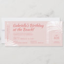Search for vacation birthday invitations Pink