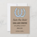 Search for horseshoe save the dates Cowboy