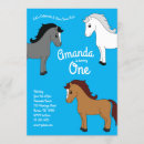 Search for horse 1st birthday invitations Cute