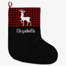 Search for red and black plaid christmas stockings Rustic