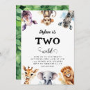 Search for two wild birthday invitations Zoo