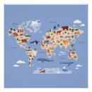 Search for childrens world map posters Illustration