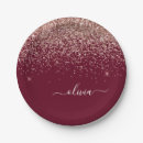 Search for pink rose plates Glitter