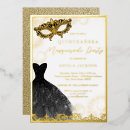 Search for black and gold masquerade 15th birthday
