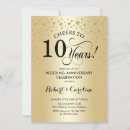 Search for 10th anniversary invitations Gold foil
