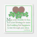 Search for irish blessing magnets Clover