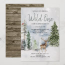 Search for wild one woodland birthday invitations Winter