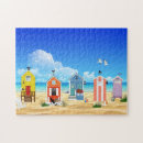 Search for beach hut puzzles Colourful