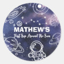 Search for blue galaxy stickers Boy birthday