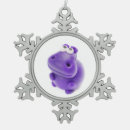 Search for hippopotamus christmas tree decorations Purple