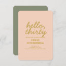 Search for hello thirty invitations Pink