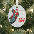 Search for santa on motorcycle christmas tree decorations Motorbike