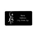 Search for music notes return address labels Musical note