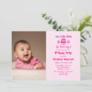 Search for easter 1st birthday invitations Pink