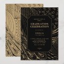 Search for traditional graduation invitations Black