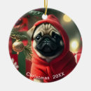 Search for pug christmas tree decorations Cute