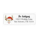 Search for reindeer return address labels Antlers