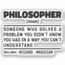 Search for thinker stickers Philosopher