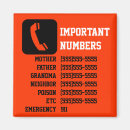Search for emergency numbers magnets Babysitter