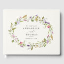 Search for wildflowers wedding guest books Bride